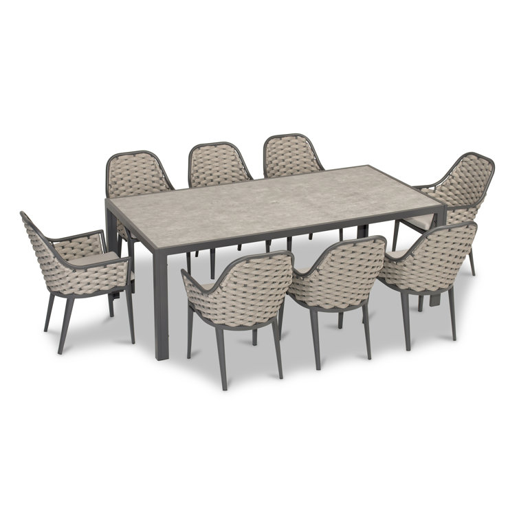 Harmonia Living Finnian Outdoor 9 Piece Dining Set by Harmonia Living & Reviews Perigold